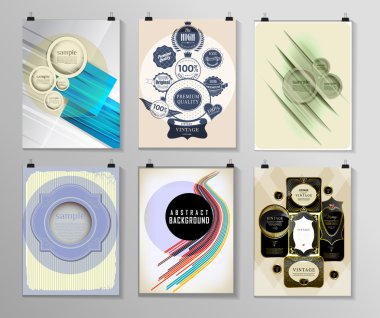 Afiş, el ilanı, broşür tasarım şablonları kümesi