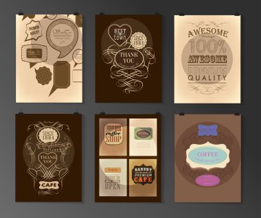 Afiş, el ilanı, broşür tasarım şablonları kümesi