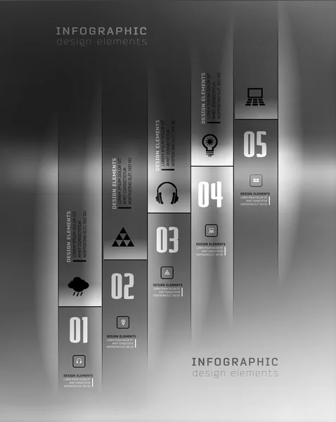 Desenfoque negocio paso transparentes y sombras opciones — Archivo Imágenes Vectoriales