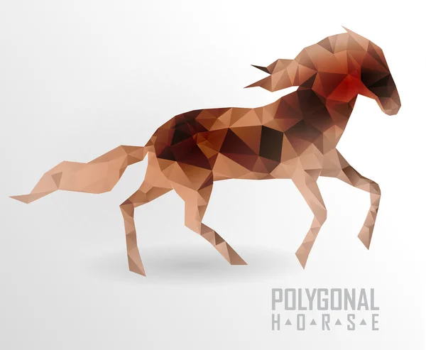 Абстрактний багатокутний кінь. Геометрична ілюстрація гіпстера — стоковий вектор