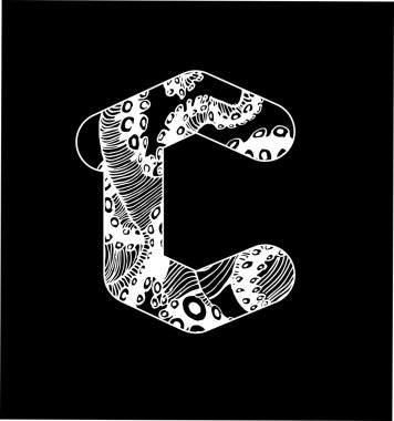 Vektör alfabesi ve genel tipografi 