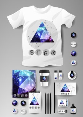 İş kümesi. Kurumsal kimlik şablonları kozmik