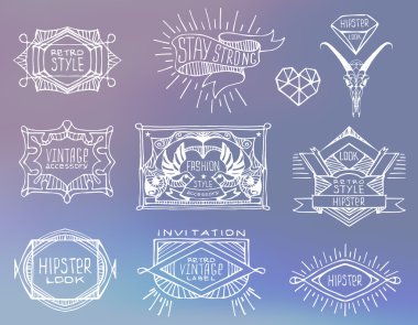 Soyut retro vintage tasarım