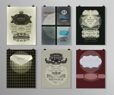 Afiş, el ilanı, broşür tasarım şablonları kümesi