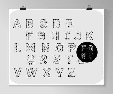 Kozmik tarzı soyut poligonal mektup