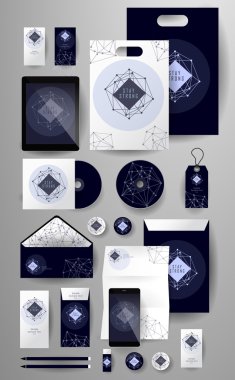 İş kümesi. Kurumsal kimlik şablonları kozmik