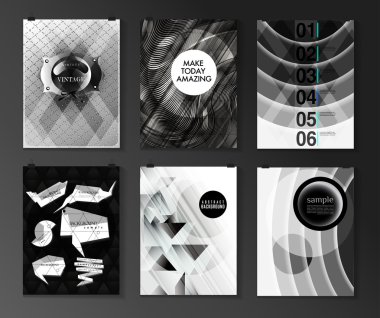 Afiş, el ilanı, broşür tasarım şablonları kümesi