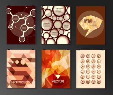 Afiş, el ilanı, broşür tasarım şablonları kümesi