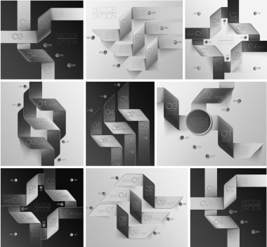 Şeffaf düz web sitesi, iş Infographics,