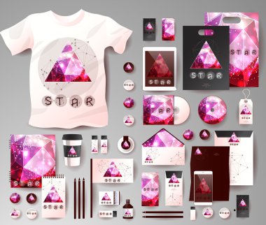 İş kümesi. Kurumsal kimlik şablonları kozmik