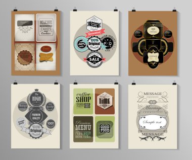 Afiş, el ilanı, broşür tasarım şablonları kümesi