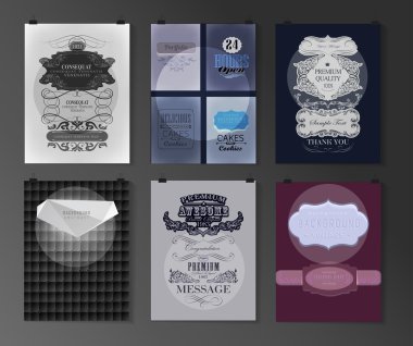 Afiş, el ilanı, broşür tasarım şablonları kümesi