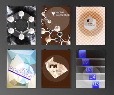 Afiş, el ilanı, broşür tasarım şablonları kümesi