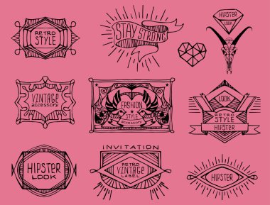 Soyut retro vintage tasarım