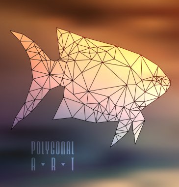 Soyut poligonal balık