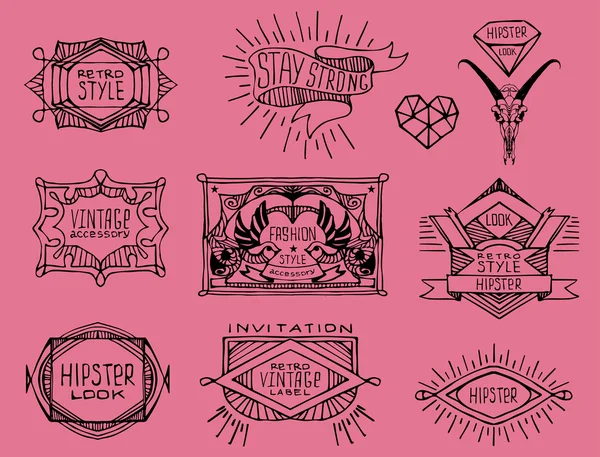 Abstracte retro vintage design — Stockvector