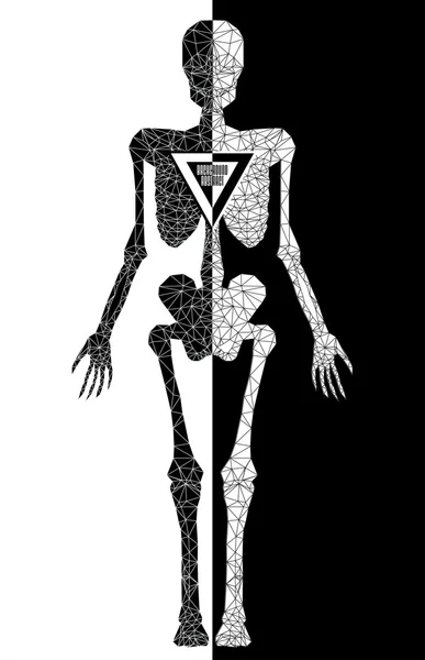 Анотація полігональних скелет — стоковий вектор