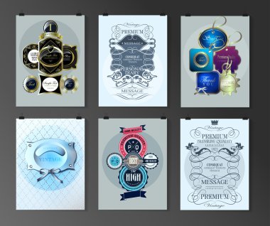 Afiş, el ilanı, broşür tasarım şablonları kümesi