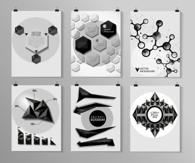 Afiş, el ilanı, broşür tasarım şablonları kümesi
