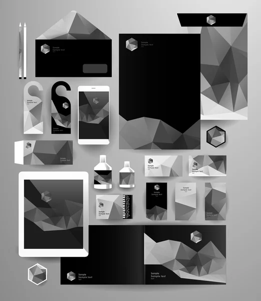 Juego de negocios abstracto. Identidad corporativa Ilustración De Stock