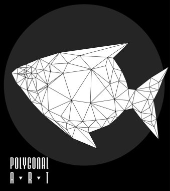 Soyut poligonal balık