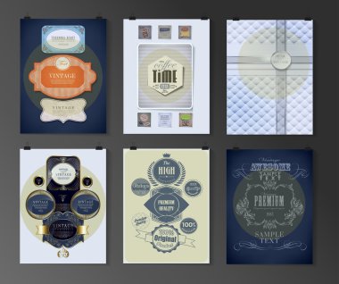 Afiş, el ilanı, broşür tasarım şablonları kümesi