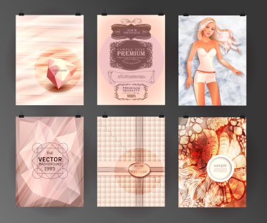 Afiş, el ilanı, broşür tasarım şablonları kümesi