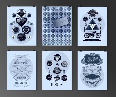 Afiş, el ilanı, broşür tasarım şablonları kümesi