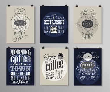 Afiş, el ilanı, broşür tasarım şablonları kümesi