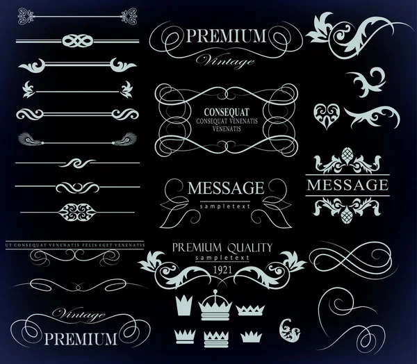 Kalligrafische Elemente für das Design — Stockvektor