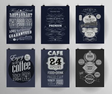 Afiş, el ilanı, broşür tasarım şablonları kümesi