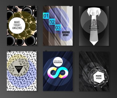 Afiş, el ilanı, broşür tasarım şablonları kümesi