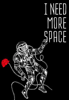 Uzay kavramı ile astronot 