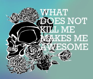 Tipografik arka plan el ile alıntı