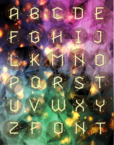 Geometrische lettertype. Creatieve alfabet. Typografische Set. — Stockvector