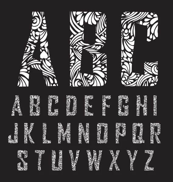 Alphabet calligraphique. Éléments de conception — Image vectorielle