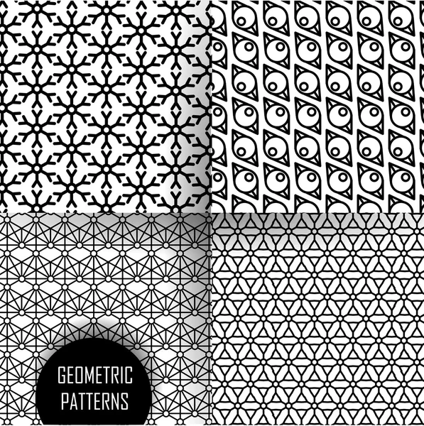Motif géométrique dans la conception de l'art op. Art noir et blanc . — Image vectorielle