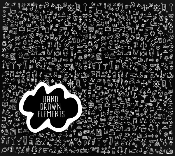 El çizimi vektör illüstrasyonu