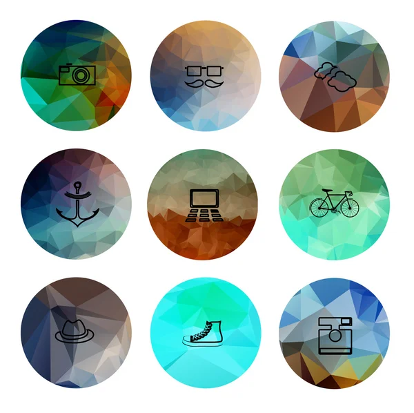 Universal modern icons for web and mobile app — Stock Vector