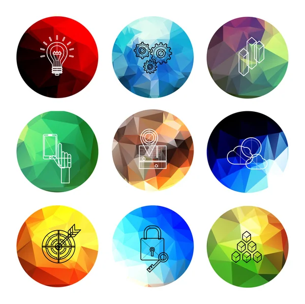 Universal modern icons for web and mobile app — Stock Vector