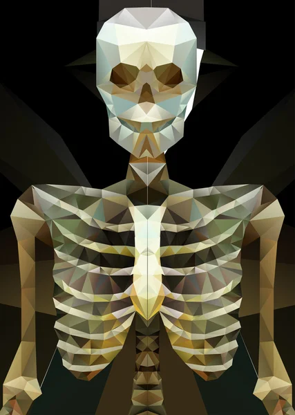 Soyut poligonal iskelet.