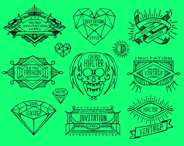 Soyut retro vintage etiketleri, insignias. 