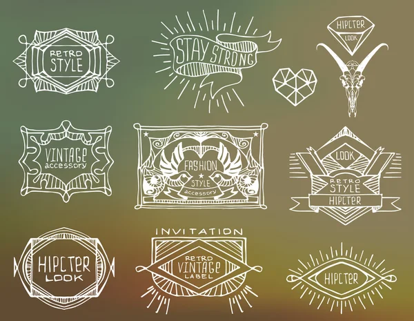 Soyut retro vintage etiketleri, insignias. 