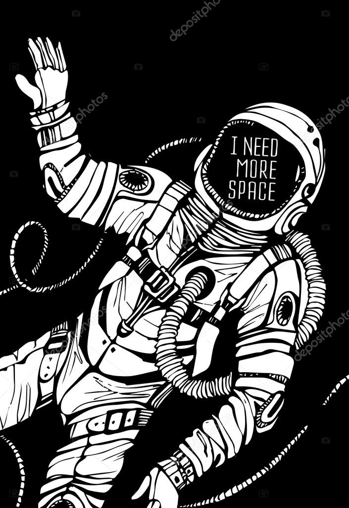 Space concept with astronaut 