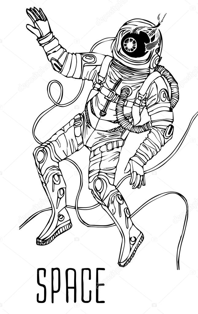 Space concept with astronaut 