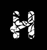 ベクトル アルファベットと一般的なタイポグラフィ。文字 H \u2014 ストックベクタ 80359840