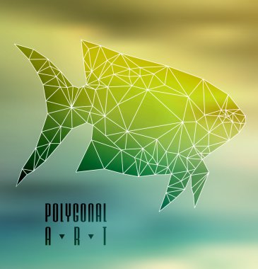 Soyut poligonal balık