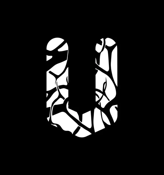 Vector alfabet en algemene typografie. Letter U. — Stockvector