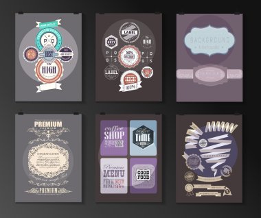 Afiş, el ilanı, broşür tasarım şablonları kümesi