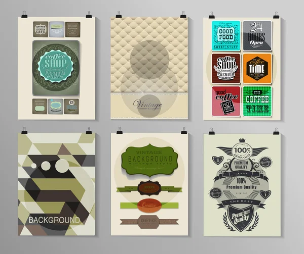 Afiş, el ilanı, broşür tasarım şablonları kümesi